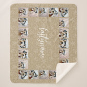 20フォトコラージュとパターモダンンスクリプト名 シェルパブランケット (正面)