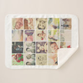 20フォトコラージュパーソナライズされた シェルパブランケット (正面(横))