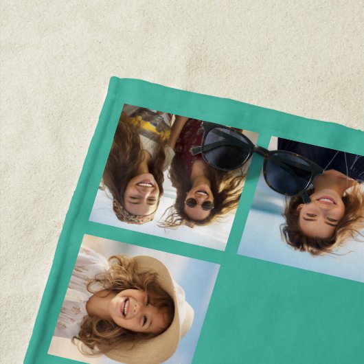 20フォトコラージュ色を選択して名前を追加 ビーチタオル (インサイチュ)