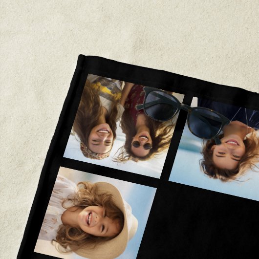 20フォトコラージュ色を選択して名前を追加 ビーチタオル (インサイチュ)