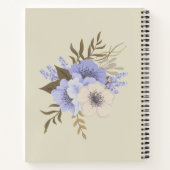 20フォトコラージュ黒ビーゲパターンファミリー ノートブック (裏面)