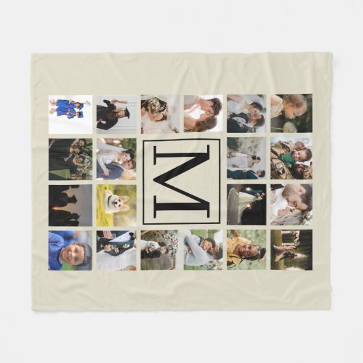 20フォトコラージュ黒番とビエージュ フリースブランケット (正面(横))