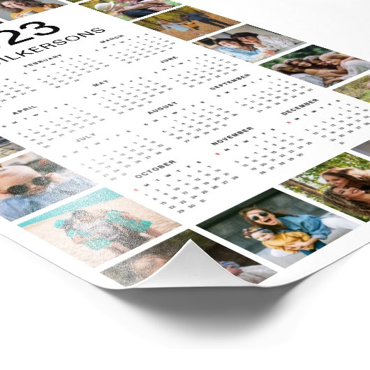 20フォトコラージュ2023カレンダーの写真の拡大 フォトプリント            (角)
