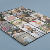 20フォトスタイリッシュコラージコージーフリースブランケット フリースブランケット