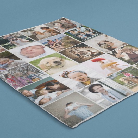 20フォトスタイリッシュコラージコージー フリースブランケット