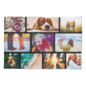 20フォトピローケーステンプレートコラージブラックフレーム 枕カバー (裏面)