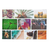 20フォトピローケーステンプレートコラージホワイトフレーム 枕カバー (裏面)