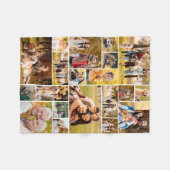 20フォトユニークコラージミニマルシンプルリスト フリースブランケット (正面(横))