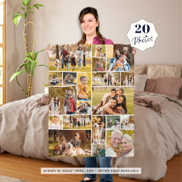 20フォトユニークコラージミニマルシンプルリスト フリースブランケット