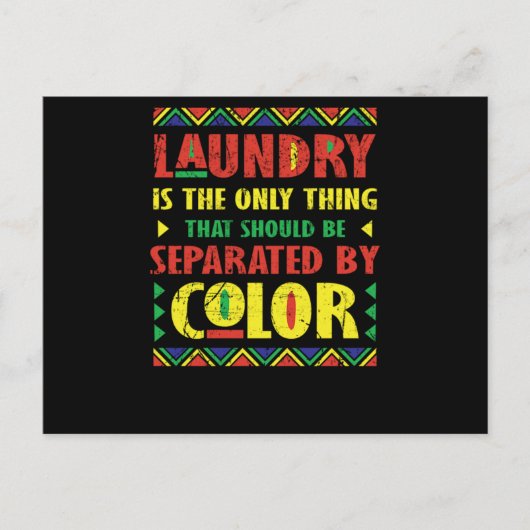 20ブラック歴史月アフリカのプライドアパレルギフト。 案内ポストカード (正面)