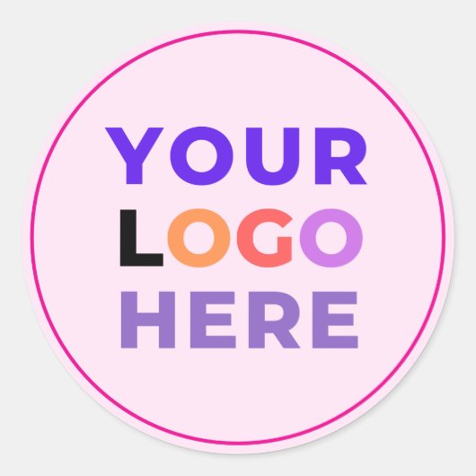 20プロモーション会社のビジネスロゴ、ピンクブランド ラウンドシール (正面)