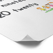 20マス壁デコ幼稚園グレーにカウント ポスター (角)