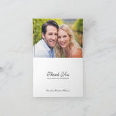 20モダンエレガント結婚年代の写真 サンキューカード (内部)