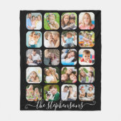 20モダンフォトコラージュのスクリプト名 フリースブランケット (正面)