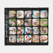 20モダンフォトコラージュのスクリプト名 フリースブランケット (正面(横))