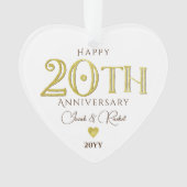 20モダン周年記念結婚金箔 オーナメント (正面)