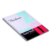 20モダンth Birthday Party Guestbook NB ノートブック (右側)