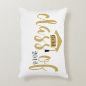 20モダンXXクラスのブラック&金ゴールドグリッターデザイン アクセントクッション (正面(垂直))