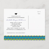 20モダンXXシボロンの卒業カラフル授業 インビテーションポストカード (裏面)