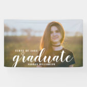 20モダンXX卒業式サインの卒業写真クラス 横断幕 (横)