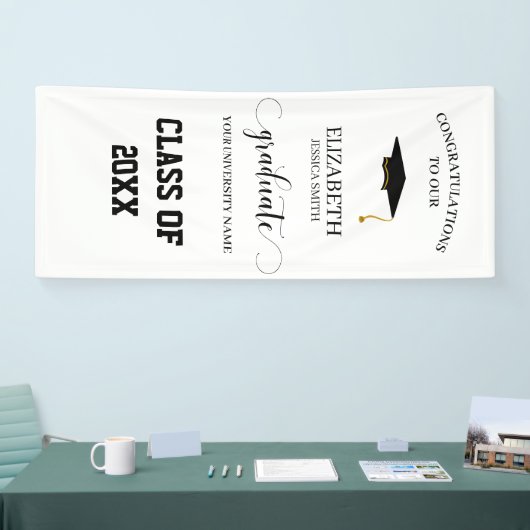 20モダンXX卒業式ドア大学院 横断幕 (トレードショー)