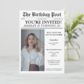 20ユニークth Birthday party新聞表紙の写真 招待状 (スタンド正面)