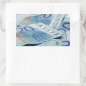 20ユーロ紙幣 – Money Art 長方形シール (バッグ)