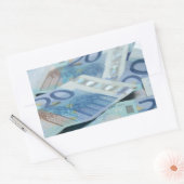 20ユーロ紙幣 – Money Art 長方形シール (封筒)