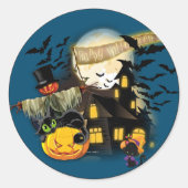 20ラウンドのハロウィーンステッカー ラウンドシール (正面)