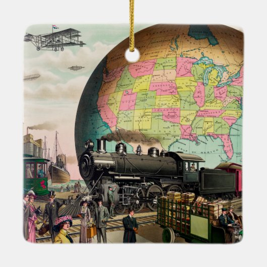 20世紀の交通, 1910クリスマス セラミックオーナメント (裏面)