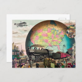 20世紀の交通， 1910ヴィンテージ ポストカード