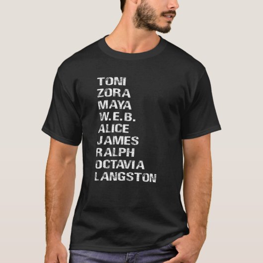 20世紀の有名なブラック作家1 Tシャツ (正面)