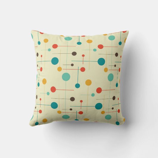 20世紀モダン半パターン(の模様が)ある期 クッション (裏面)