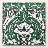 20世紀初頭結び糸細工ライオン ガラスコースター (正面)