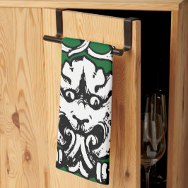 20世紀初頭結び糸細工ライオン キッチンタオル