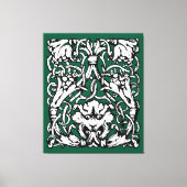 20世紀初頭結び糸細工ライオン キャンバスプリント (正面)