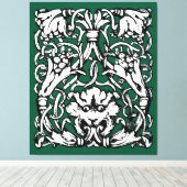 20世紀初頭結び糸細工ライオン キャンバスプリント (インサイチュ (ウッドフロア))
