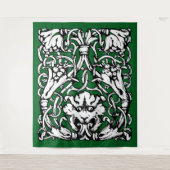 20世紀初頭結び糸細工ライオン タペストリー (正面)