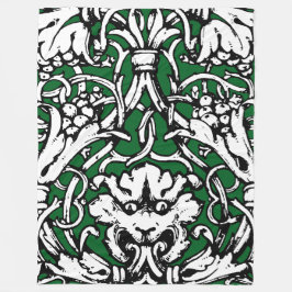 20世紀初頭結び糸細工ライオン フリースブランケット