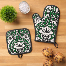 20世紀初頭結び糸細工ライオン 鍋つかみ&鍋敷きセット