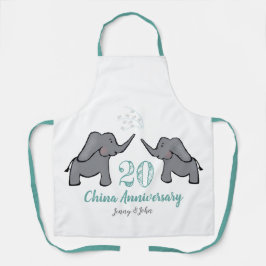 20中国結婚記念日かわいいゾウのエプロン エプロン