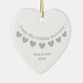 20中国結婚記念日のハート障害 セラミックオーナメント (右)