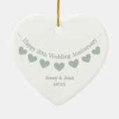 20中国結婚記念日のハート障害 セラミックオーナメント (裏面)