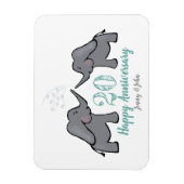 20中国結婚記念象磁石 マグネット (縦)