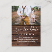 20予算の素朴写真救の日付と封筒 アドバイスカード (正面)