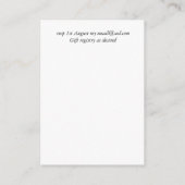 20予算オリーブ葉の結婚式の封筒に招待 アドバイスカード (裏面)