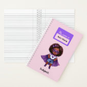 20人のスーパーヒーロー少女のための文房具 - 生徒用 ノートブック (内側)