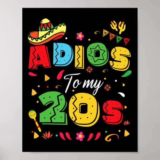 20代おもしろい30歳の誕生日にCinco De Mayoへ ポスター (正面)
