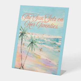 20代が日に当たる 台座サイン