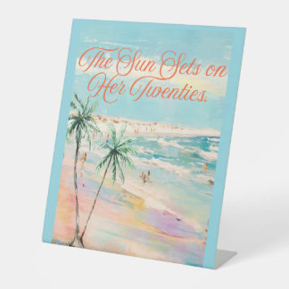 20代が日に当たる 台座サイン